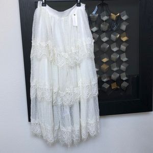 Off white sheer skirt